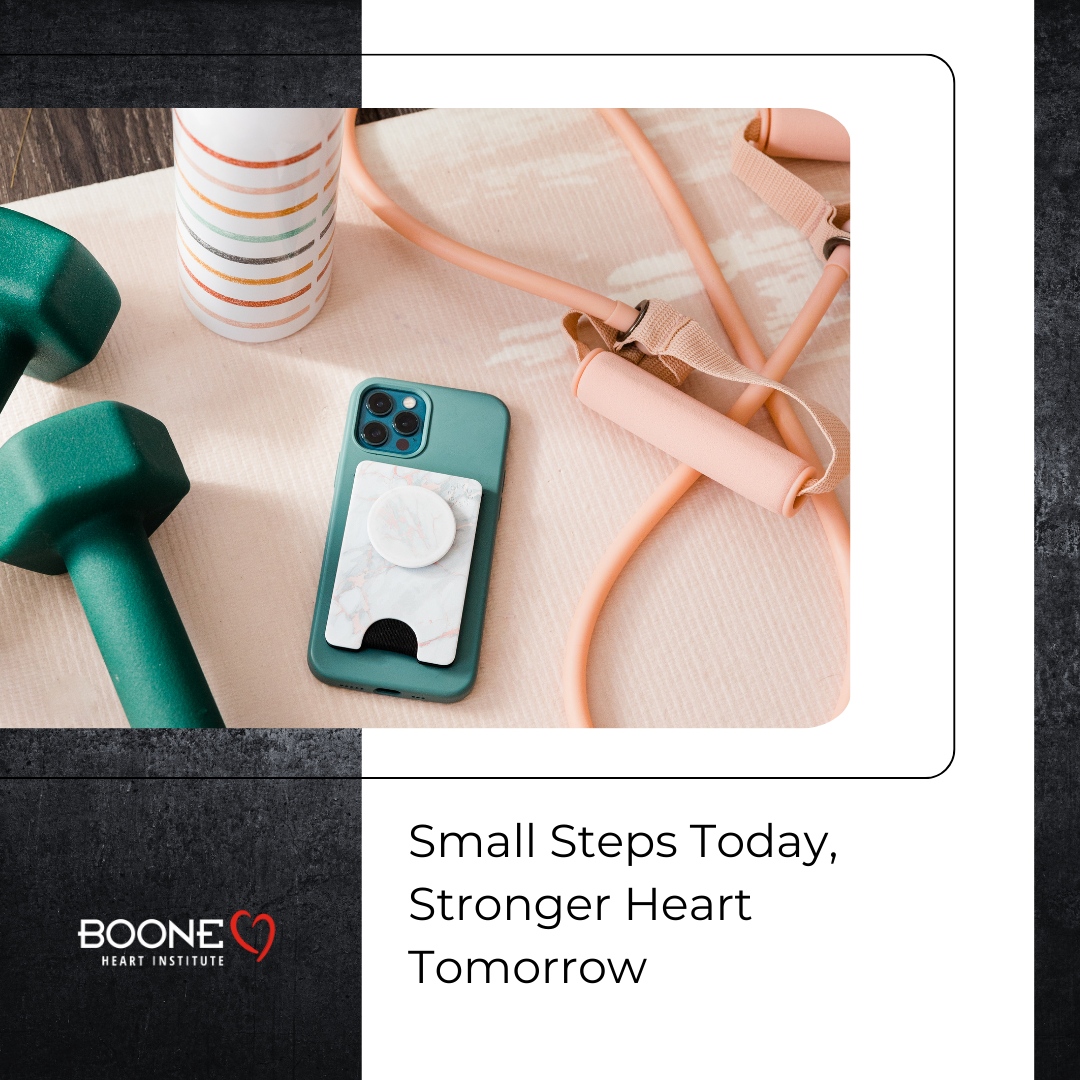 BooneHeart's tweet photo. New to exercise? Start slow &amp; steady! ❤️ Find activities you enjoy: dancing, yoga, biking. Consistency is key, even small steps improve your heart!   #HeartFitness #StartSlow #BooneHeartInstitute https://t.co/5AX6X9BNUU