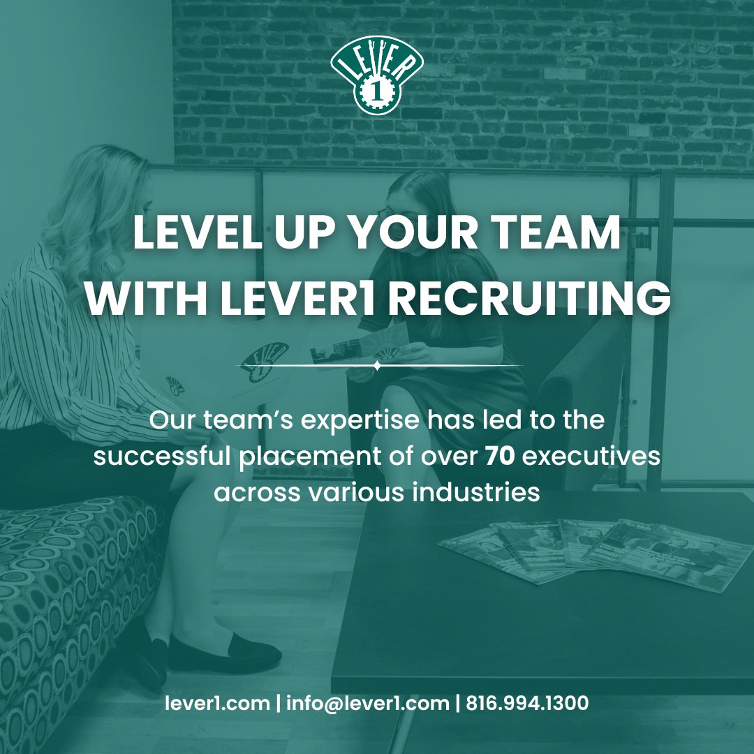 Take your team to the next level with Lever1's recruiting services! With our vast experience and extensive network of exceptional candidates, we are dedicated to finding the right fit for your strategic vision. ✅

#Recruiting #HR #Lever1