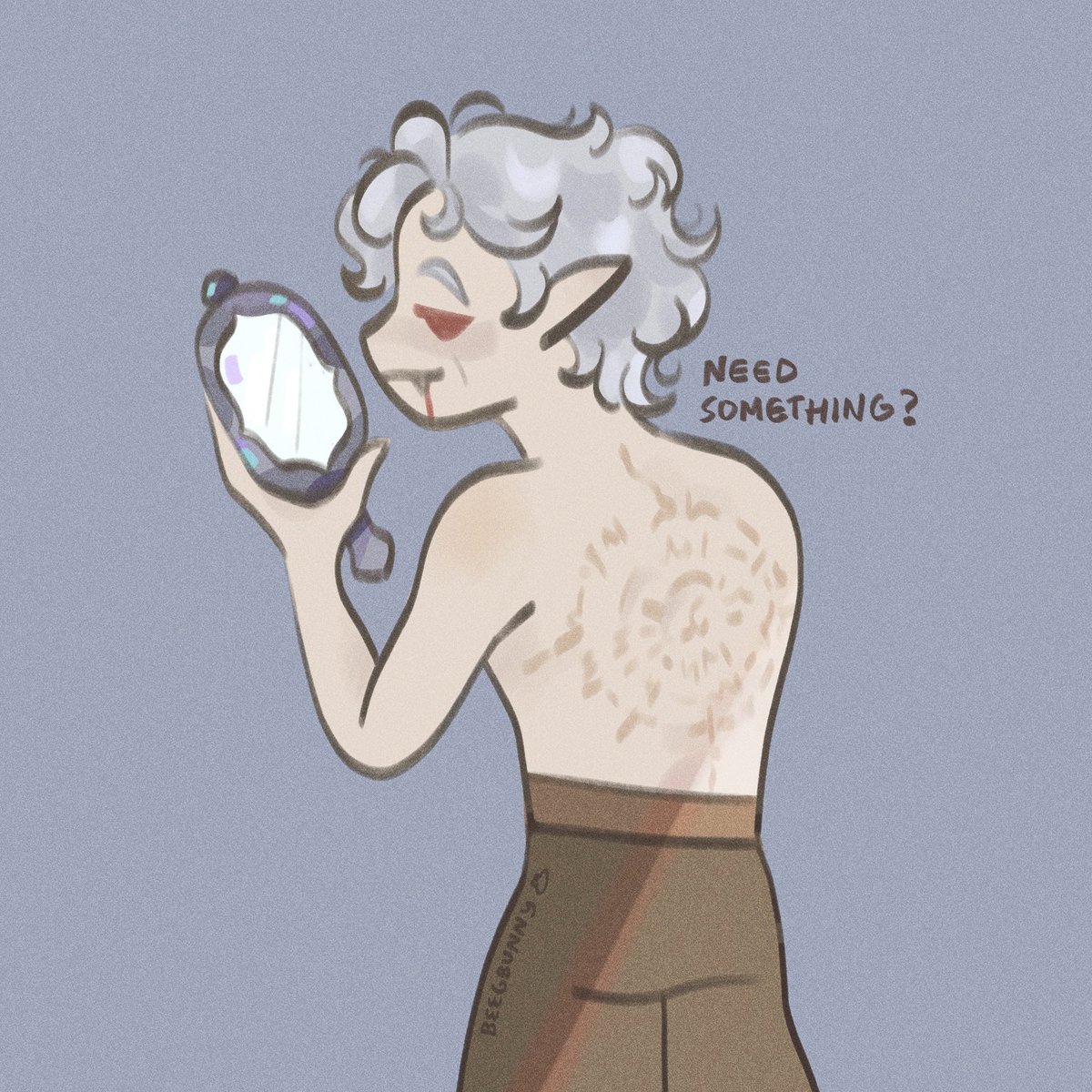 Missing my sassy vampire guy 🗣️ i havn't opened my game in a while now, need to see him again 😮‍💨

#BG3 #Astarion #bg3fanart