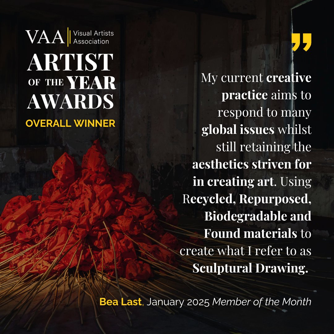 VAAartists's tweet image. Member of the Month January 2025 | Bea Last

You can read more of Bea's Interview on our website, through the link in our bio, or directly here: visual-artists.org/project/bea-la…

#VAAMemberoftheMonth #VAAArtistFeature #ArtistFeature #MemberFeature #VisualArtistsAssociation