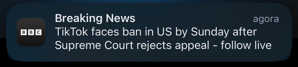 I hope some people clean their minds after this ban, TikTok’s algorithm is an invisible poison that damages your brain's capacity