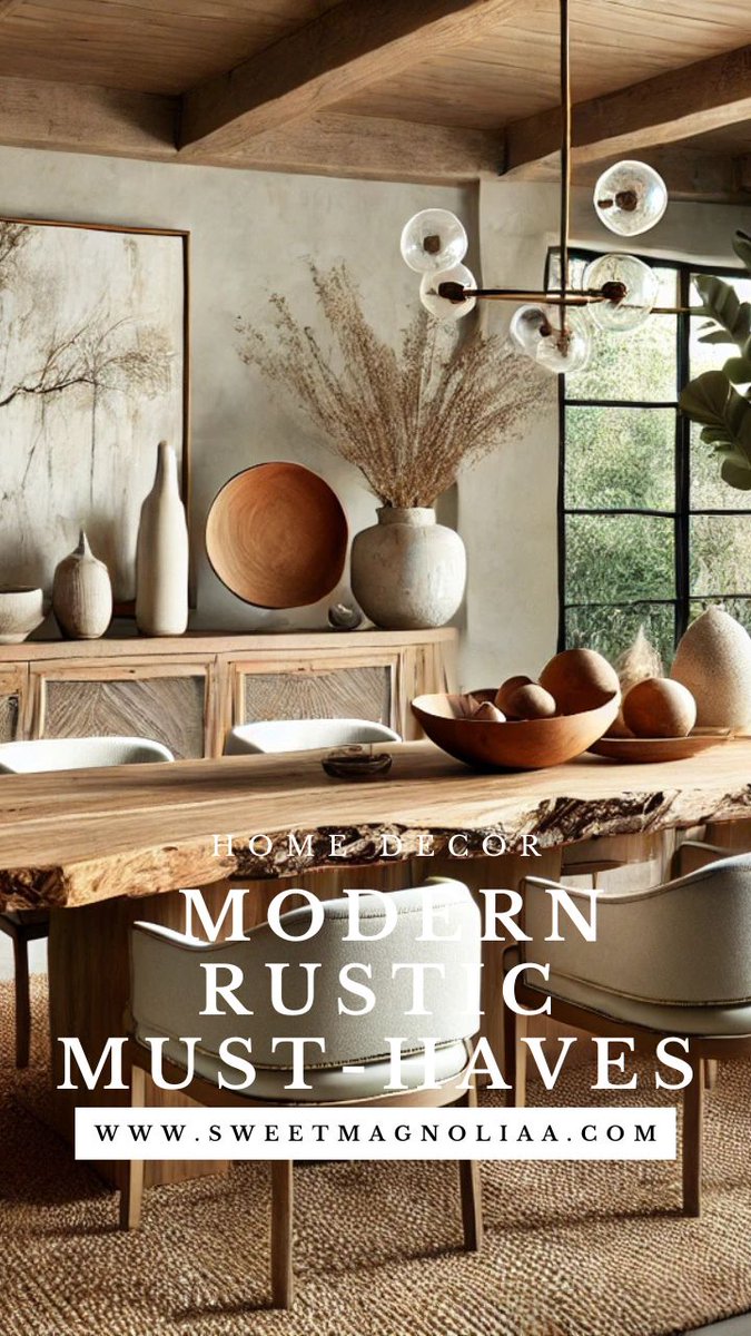 SweetMagnoliaa1's tweet photo. Explore our curated selection of furniture and decor that flawlessly combines rustic charm with modern elegance. 
#rusticmodern #modernrustic #interiordesign #homedecor #moderninteriors #rusticstyle https://t.co/drfaoBxhIf