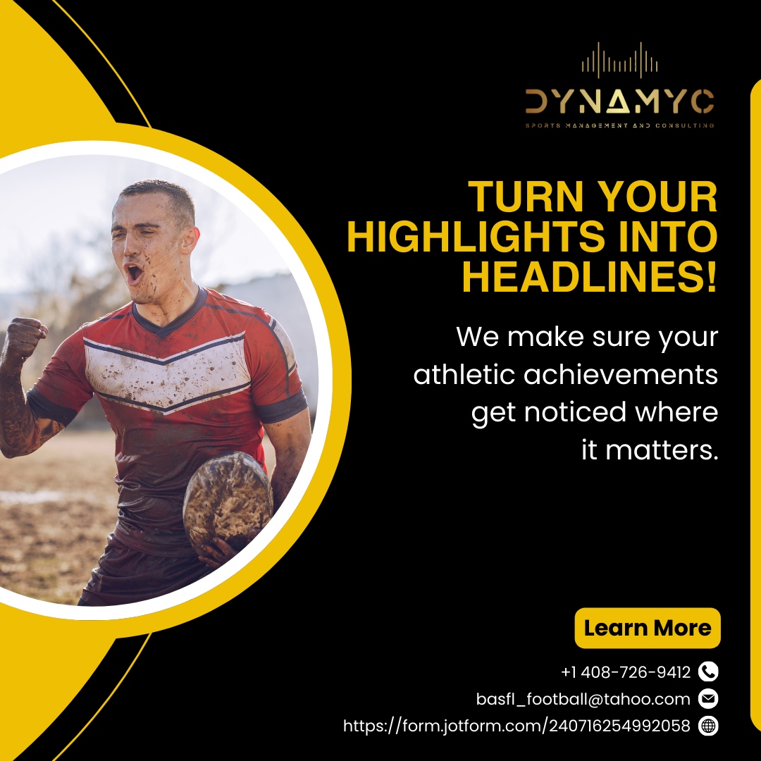 DynamycSports's tweet photo. Turn your achievements into opportunities! We ensure your athletic performance reaches the right people and gets the attention it deserves. 

It’s time to elevate your profile and make your mark in the sports world! https://t.co/rQKhELBfuk