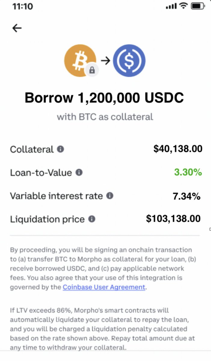 HugoMartingale's tweet image. just secured a $1,200,000 loan on coinbase

only needed $40k, so basically $1m profit already (30x)

the future of finance is on chain