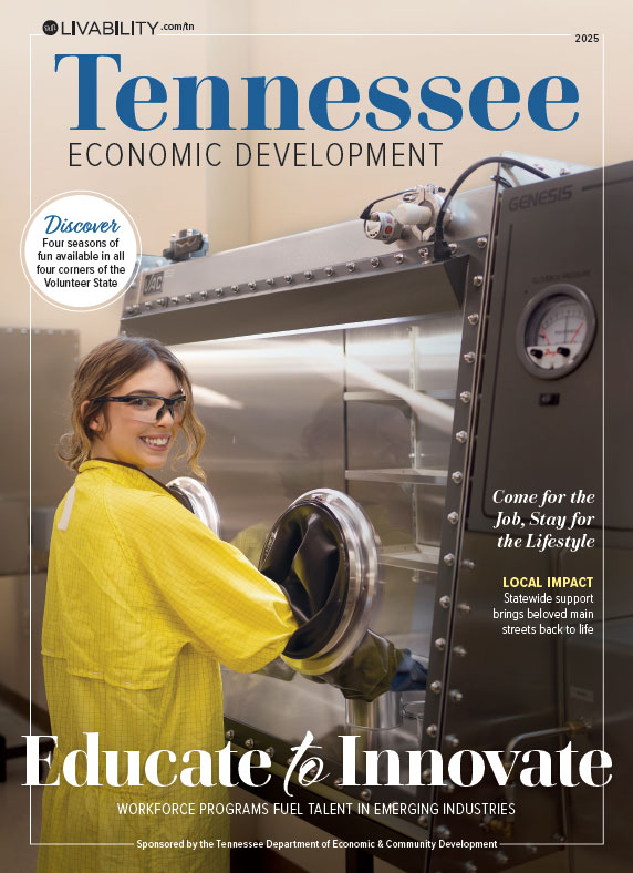 TNECD (@tnecd) on Twitter photo The digital version of the <a href="/livability/">Livability</a> Tennessee Economic Development Guide is here. 🙌
From business-friendly initiatives to vibrant communities, discover how TN is fostering economic growth, creating opportunities & driving innovation across the state: livability.com/tennessee-econ… The digital version of the <a href="/livability/">Livability</a> Tennessee Economic Development Guide is here. 🙌
From business-friendly initiatives to vibrant communities, discover how TN is fostering economic growth, creating opportunities & driving innovation across the state: livability.com/tennessee-econ…