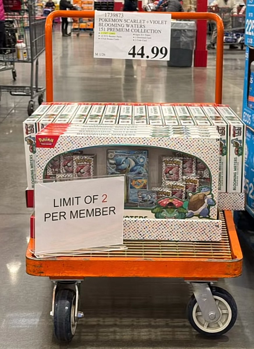BestPokemonDeal's tweet photo. Good News! Apparently @Costco listened, and corporate is implementing a Limit of 2 for Blooming Waters Nationwide 🔥 https://t.co/Up0d0CafjU