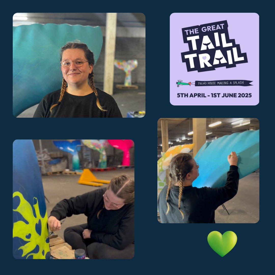 We are excited to be sponsoring a sculpture on the Julia's House Great Tail Trail this spring.

Arts University Bournemouth student Lily has been busy working away on our tail and we can't wait to see the final result. More about the trail: juliashouse.org/tail-trail