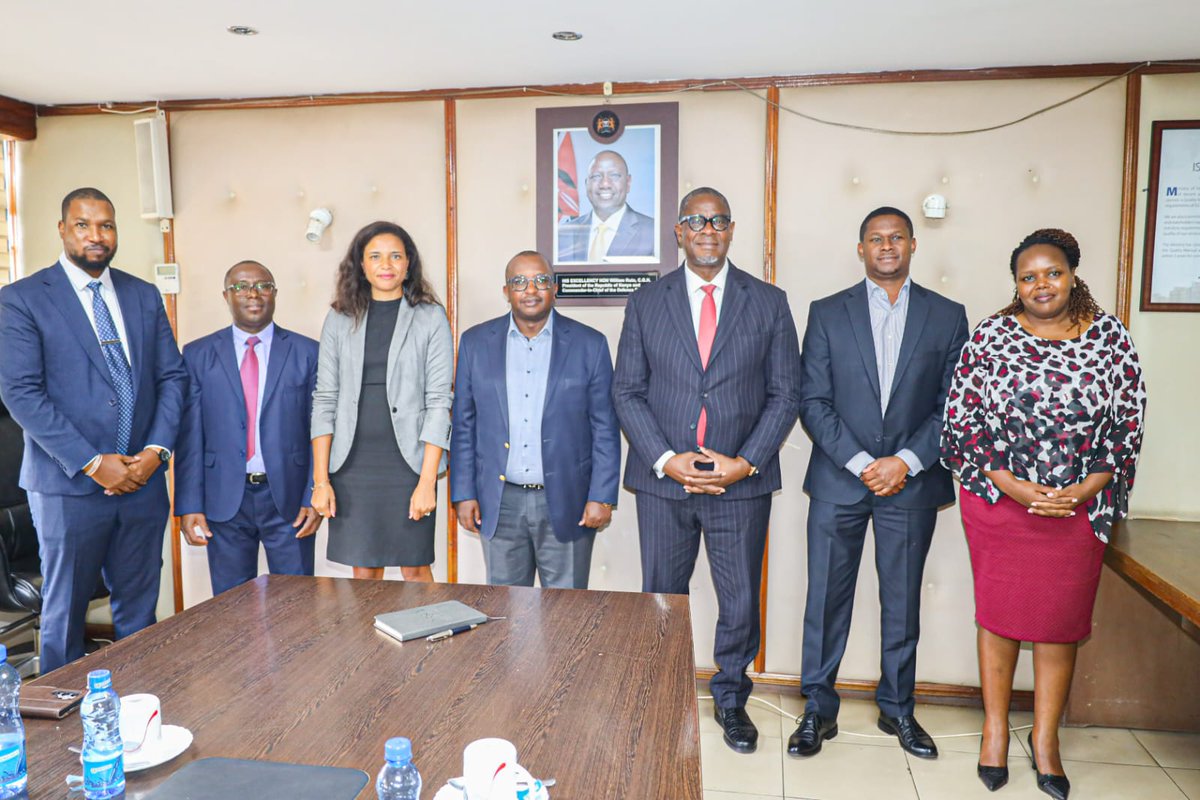 Today, the Principal Secretary for the State Department of Housing &amp; Urban Development, PS Charles Hinga, alongside the Affordable Housing Board Chairperson, Jeremiah Ndambuki and Ag. Chief Executive Officer of the Affordable Housing Board, Sheila Waweru, hosted a delegation from