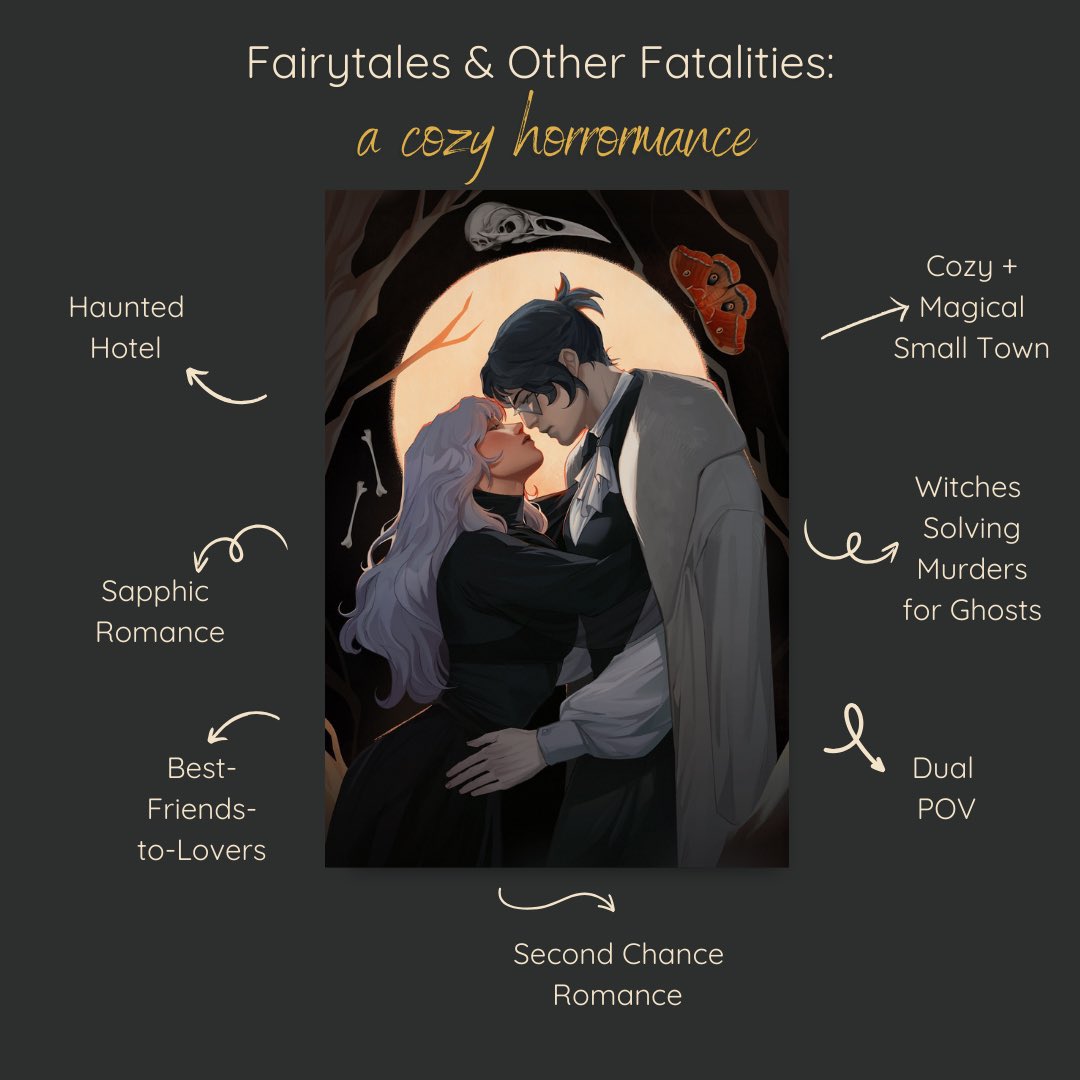 goth_greenwitch's tweet photo. 🕯 CORPSE BRIDE x PAYBACK’S A WITCH x PRACTICAL MAGIC 🪦

FAIRYTALES &amp; OTHER FATALITIES is my cozy horrormance about sapphic witches, haunting histories, and second chance romance.

#P2Pit #A #R https://t.co/wmkfBMWNnw