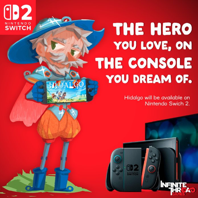 infinite_thread's tweet photo. Yesss!! 🐎🌻 
We were waiting for you... and NOW, it's a reality 🎮🔥 
@hidalgo_game will be also on Nintendo Switch 2!!
We can't wait for the moment!!

@NintendoES @NintendoEurope @Nintendo @NinSwitchIntel 

#NintendoSwitch2 #NintendoSwitch https://t.co/E0d4Ld9nPV