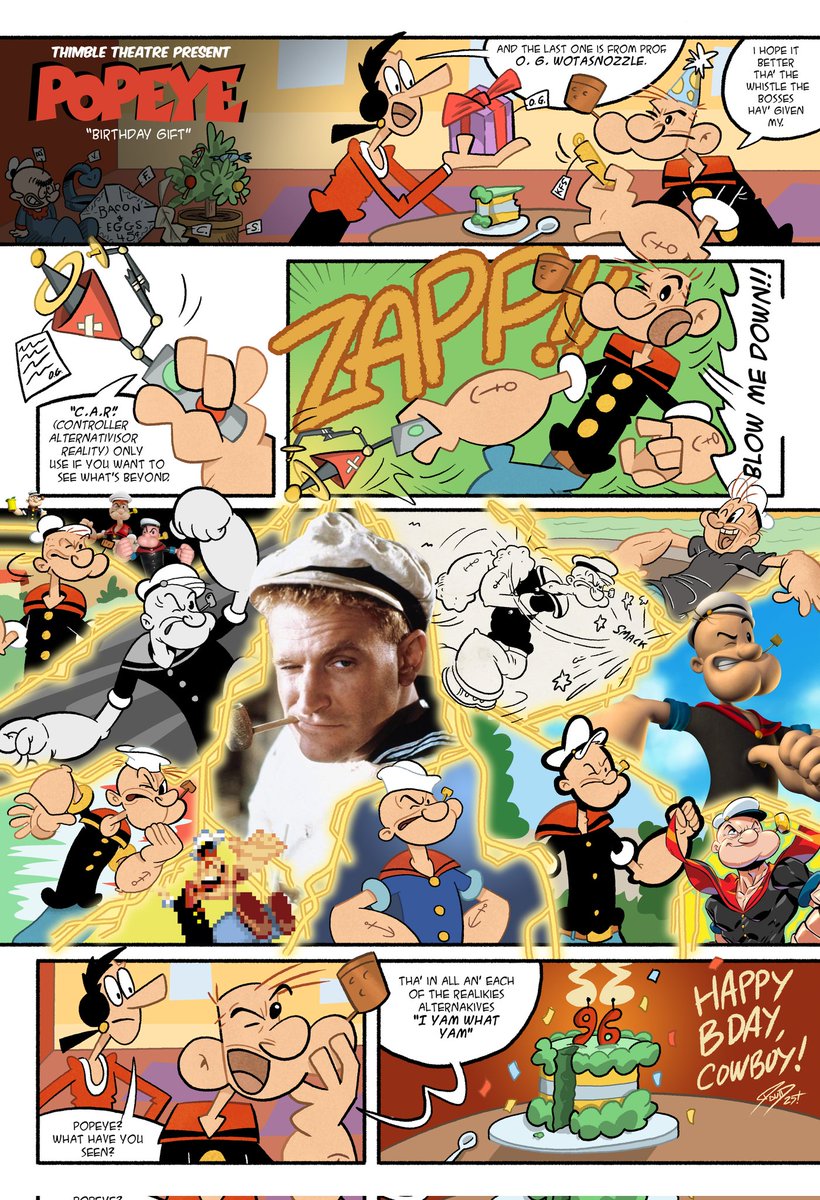 AguiluxaComics's tweet photo. "Birthday Gift" a Thimble Theatre storie
#Popeye ⚓ 96th Anniversary 🎉🎁 https://t.co/iAHTADVNJl