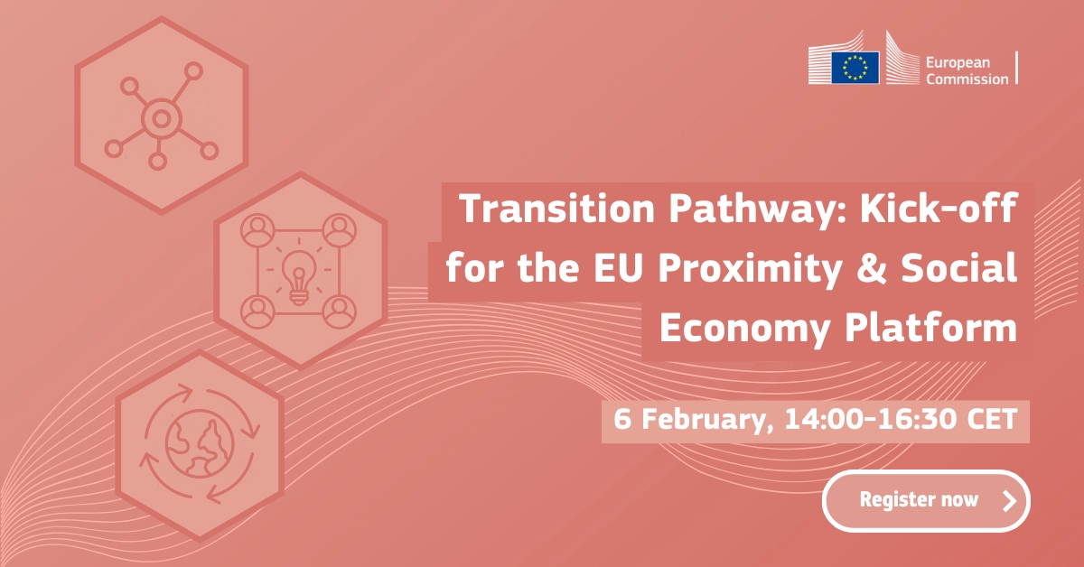 🙌Don´t miss out the kick-off event for the EU Proximity &amp; Social Economy Platform! 
🗓️ 6 February, 14.00-16.30 CET | Online
📝Register now👉ec.europa.eu/eusurvey/runne…
Explore and comment on the Platform and connect with other stakeholders!
#SocialEconomy #ProximityPlatform