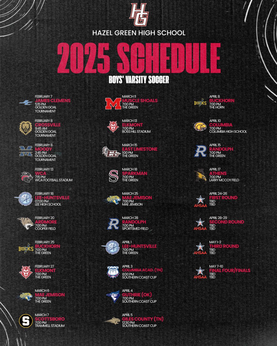 HGHSSoccer's tweet photo. 🚨2025 Soccer Schedules🚨

Can’t wait to get this season kicked off!

Go Trojans! 

#TrojanNation #TrojanSoccer https://t.co/LaDzFTuxvh