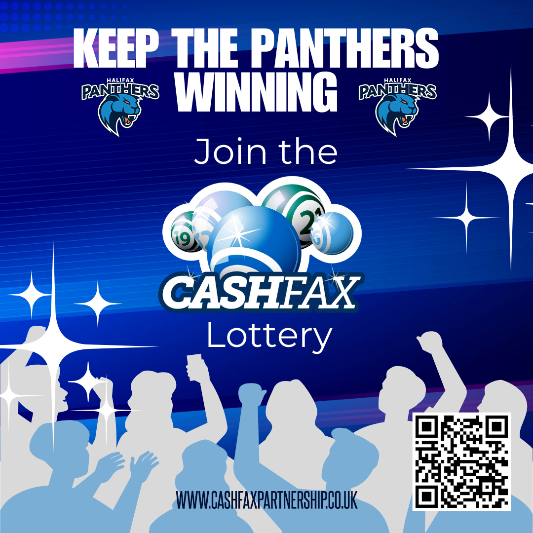 HalifaxPanthers's tweet photo. GOT THAT LUCKY #FridayFeeling? Keep the Panthers Winning by joining our official club lottery @cashfax today 🤩

Big cash prizes on offer every week. Join now from as little as £1: https://t.co/euw5phgOf7

#Panthers2025 #CashfaxPartnership #BAWA #FridayFeeling https://t.co/2qR7oytWbT