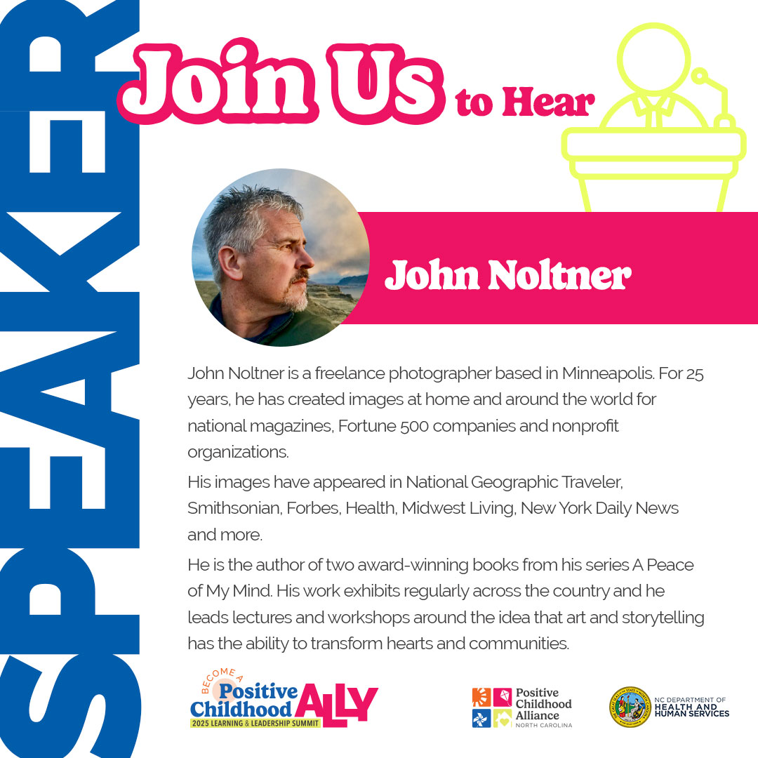 Positive Childhood Alliance NC (@pcanc) on Twitter photo Meet John Noltner!📸
Join us at the 2025 Learning & Leadership Summit as John shares the power of empathy through storytelling. His project, "A Peace of My Mind," inspires change. Don't miss this! March 18-19. Register now! #PCANCSummit positivechildhoodalliancenc.org/learning-leade…
<a href="/apeaceofmymind1/">A Peace of My Mind</a> Meet John Noltner!📸
Join us at the 2025 Learning & Leadership Summit as John shares the power of empathy through storytelling. His project, "A Peace of My Mind," inspires change. Don't miss this! March 18-19. Register now! #PCANCSummit positivechildhoodalliancenc.org/learning-leade…
<a href="/apeaceofmymind1/">A Peace of My Mind</a>