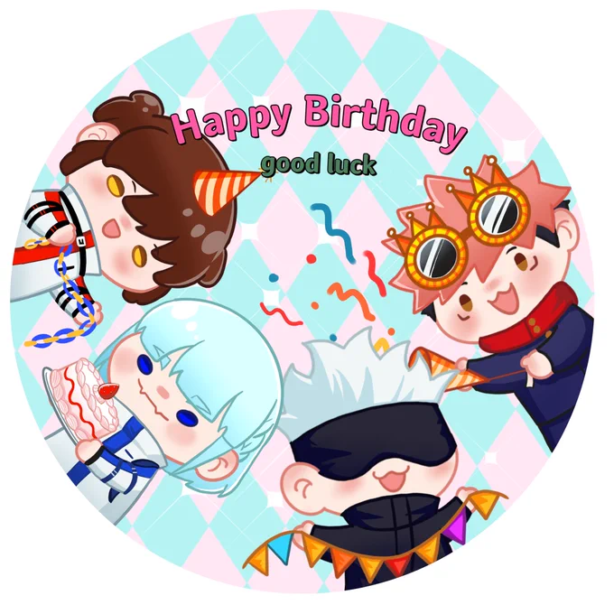 近期在订生日蛋糕啦_φ(・_・想要那种印着我推们的蛋糕就干脆自己画了!!!希望到时候效果能好!! 
