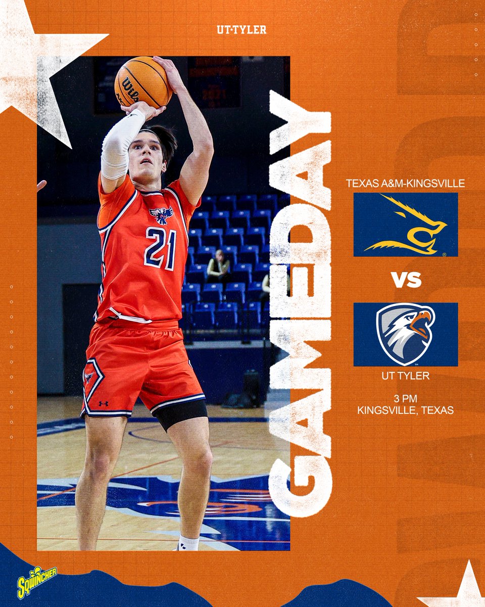 UT Tyler Patriots (@uttylerpatriots) on Twitter photo MBB | IT'S GAME DAY!
<a href="/uttylermbb/">UT Tyler Men's Basketball</a> will look to bounce back against the Javelinas to wrap up a quick two game road trip in south Texas!
STATS: tinyurl.com/2xvsty9v
STREAM: tinyurl.com/mr4a6ajn
#SwoopSwoop MBB | IT'S GAME DAY!
<a href="/uttylermbb/">UT Tyler Men's Basketball</a> will look to bounce back against the Javelinas to wrap up a quick two game road trip in south Texas!
STATS: tinyurl.com/2xvsty9v
STREAM: tinyurl.com/mr4a6ajn
#SwoopSwoop