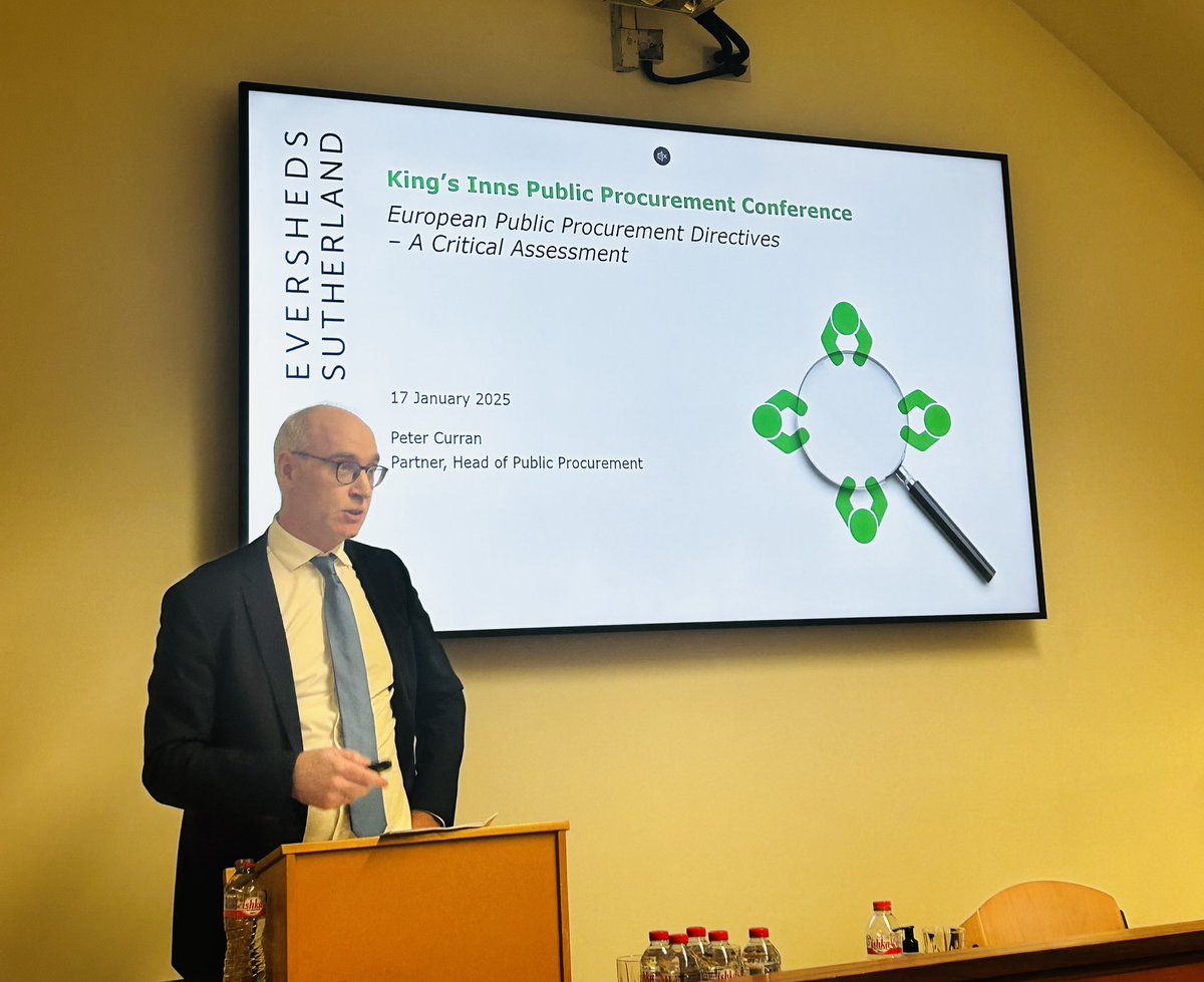 Óstaí an Rí | King’s Inns (@kingsinns) on Twitter photo Peter Curran, Head of Public Procurement <a href="/ESlawIE/">Eversheds Sutherland LLP (Ireland)</a> spoke at the King’s Inns Public Procurement Law Conference, addressed the of topic EU Public Procurement Directives, and provided great insights in the field.
#LawConference #KingsInns Peter Curran, Head of Public Procurement <a href="/ESlawIE/">Eversheds Sutherland LLP (Ireland)</a> spoke at the King’s Inns Public Procurement Law Conference, addressed the of topic EU Public Procurement Directives, and provided great insights in the field.
#LawConference #KingsInns
