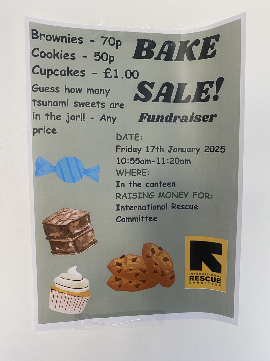 Fabulous baking on display by these young ladies at break time. For their WBQ project they created a fundraiser to support the ‘International Rescue Committee’. I bought a few brownies &amp; they were absolutely delicious 👌🏻 the right amount of gooey centre @WHSdog <a href="/WhitmoreHigh/">Whitmore High School</a>
