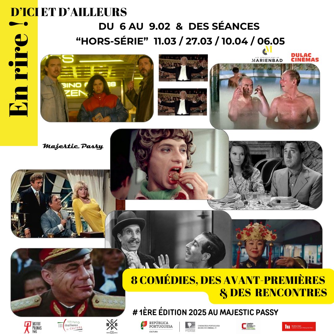 🙊 ❤️ 𝐄𝐍  𝐑𝐈𝐑𝐄 ! 𝐃'𝐈𝐂𝐈 𝐄𝐓 𝐃'𝐀𝐈𝐋𝐋𝐄𝐔𝐑𝐒 
 📅 du 6 au 9 février 2025 &amp; de mars à mai au Majestic Passy
--
🎟 programme et billetterie : bit.ly/EnRire2025