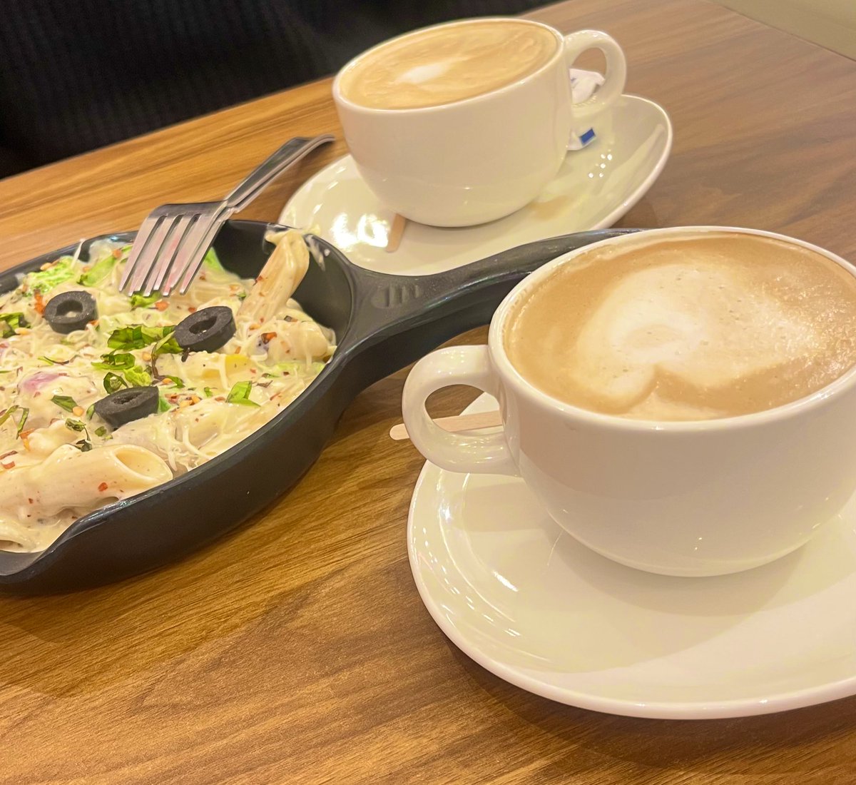 Crack_Brainn's tweet photo. Pasta, coffee, and us—life’s simplest joys all in one place. 🍝☕ https://t.co/10IkbMtSyk