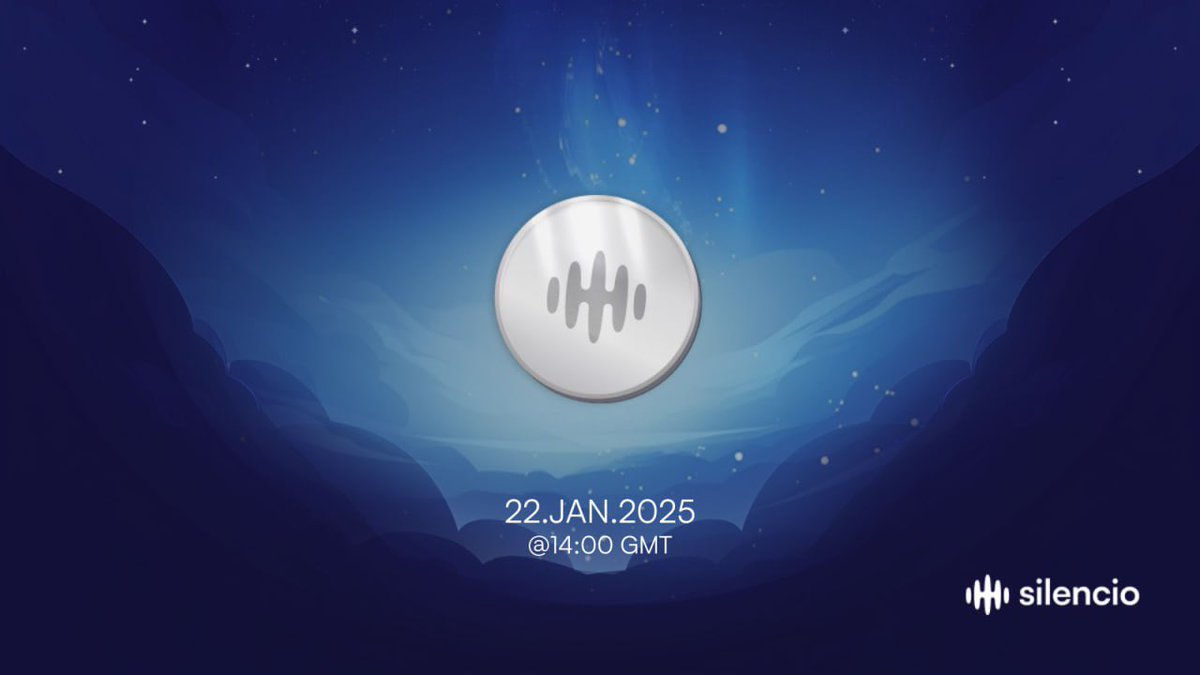evil_glockner's tweet photo. Silencio Airdrop Snapshot date announced !🗓️ January 22nd, 2025 2pm GMT

@silencioNetwork https://t.co/pSA0Na49iM