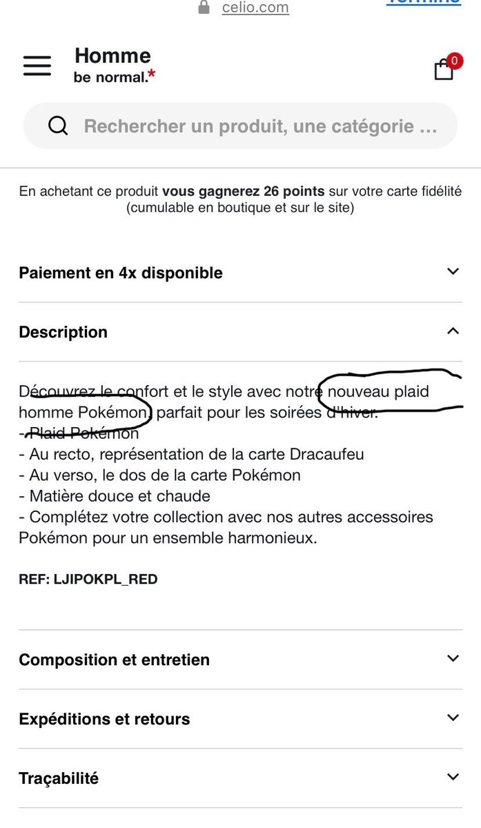 _piR's tweet image. Bravo @celio pour votre souci de « genrer » un plaid. C’est bien connu, #Pokemon , c’est que pour les garçons.