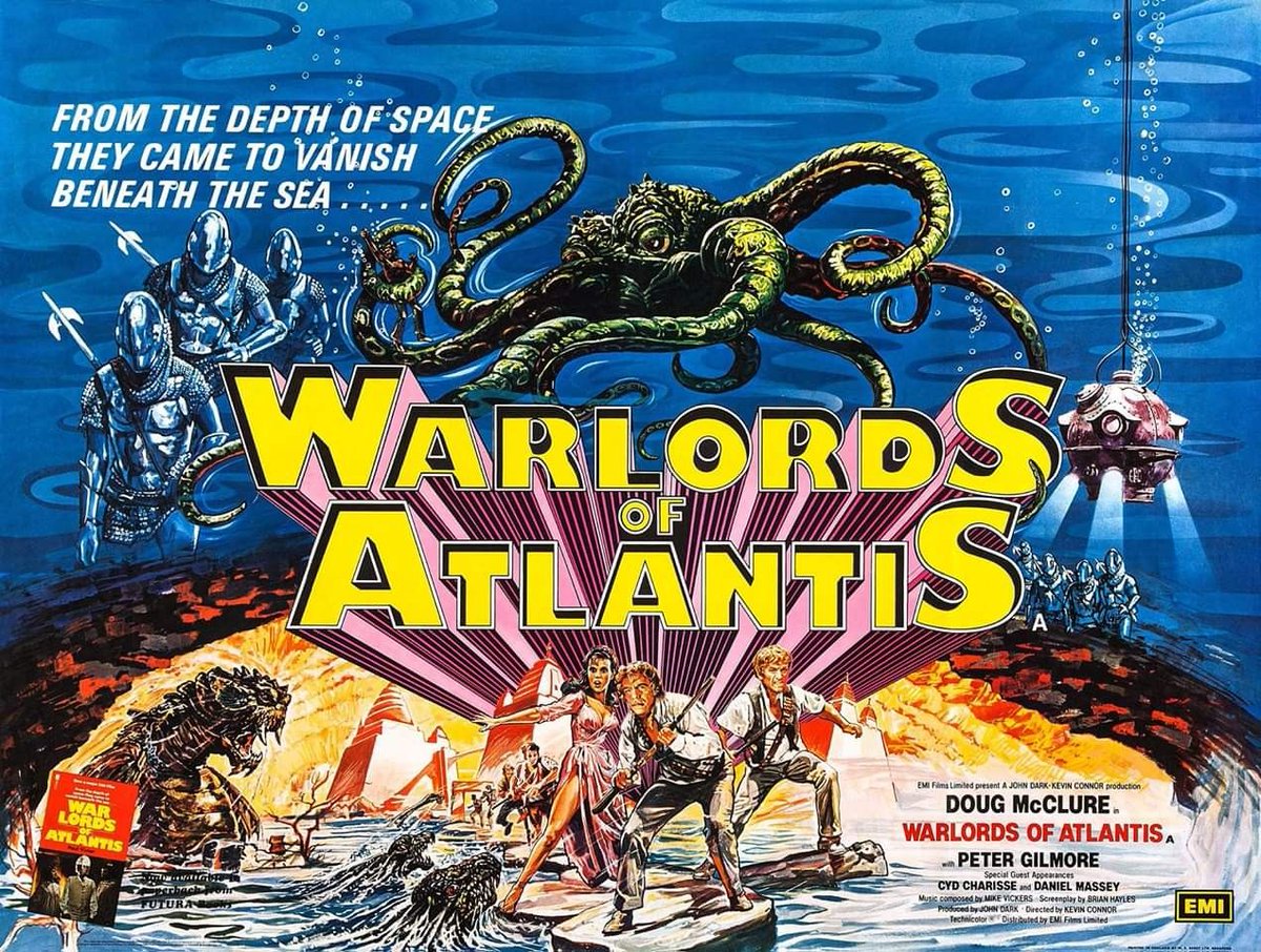 jgilchrist13's tweet photo. WARLORDS OF ATLANTIS...
On @Legend__Channel Xtra 5pm.
1978 fantasy adventure monster movie.
Starring:
Doug McClure,
Peter Gilmore
& monsters!
#scifi #ScienceFiction #fantasy #ScifiMovies #FantasyMovies #ClassicMovies #MonsterMovie #DougMcClure #PeterGilmore #WarlordsOfAtlantis https://t.co/ZDrgqJ22H9