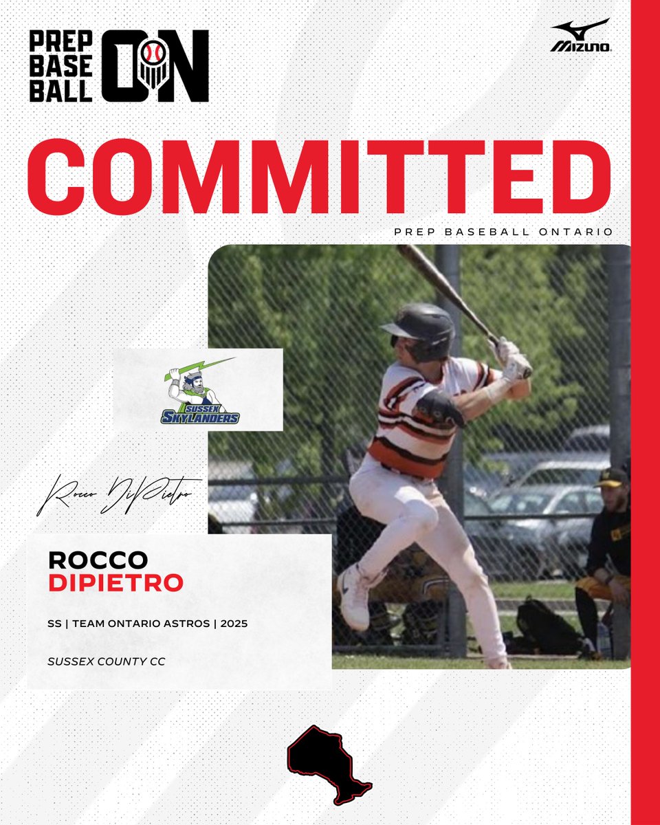 PrepBaseballON's tweet photo. 🚨𝐂𝐎𝐌𝐌𝐈𝐓𝐌𝐄𝐍𝐓 𝐀𝐋𝐄𝐑𝐓🚨

'25 SS Rocco DiPietro (@TeamONBaseball) announces his commitment to Sussex County Community College.

@Rocco_D7 | @SCCC_Athletics https://t.co/GKWS5oVir9