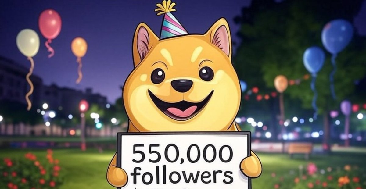 We’ve hit 550,000 followers on X! 🥳

To celebrate, I’m giving away $1000 in $DOGE

Simply interact and drop your Dogecoin address in the comments below 👇