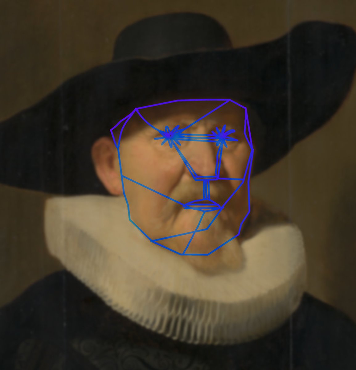 Saccades are rapid, conjugate movements of the eyes to survey a complicated visual stimulus, or to follow a moving visual stimulus. 

Next <a href="/drip_haus/">DRiP 💧</a> drop works represent the shifts in gaze typical of a person studying a face (notice the concentration of gaze on the major