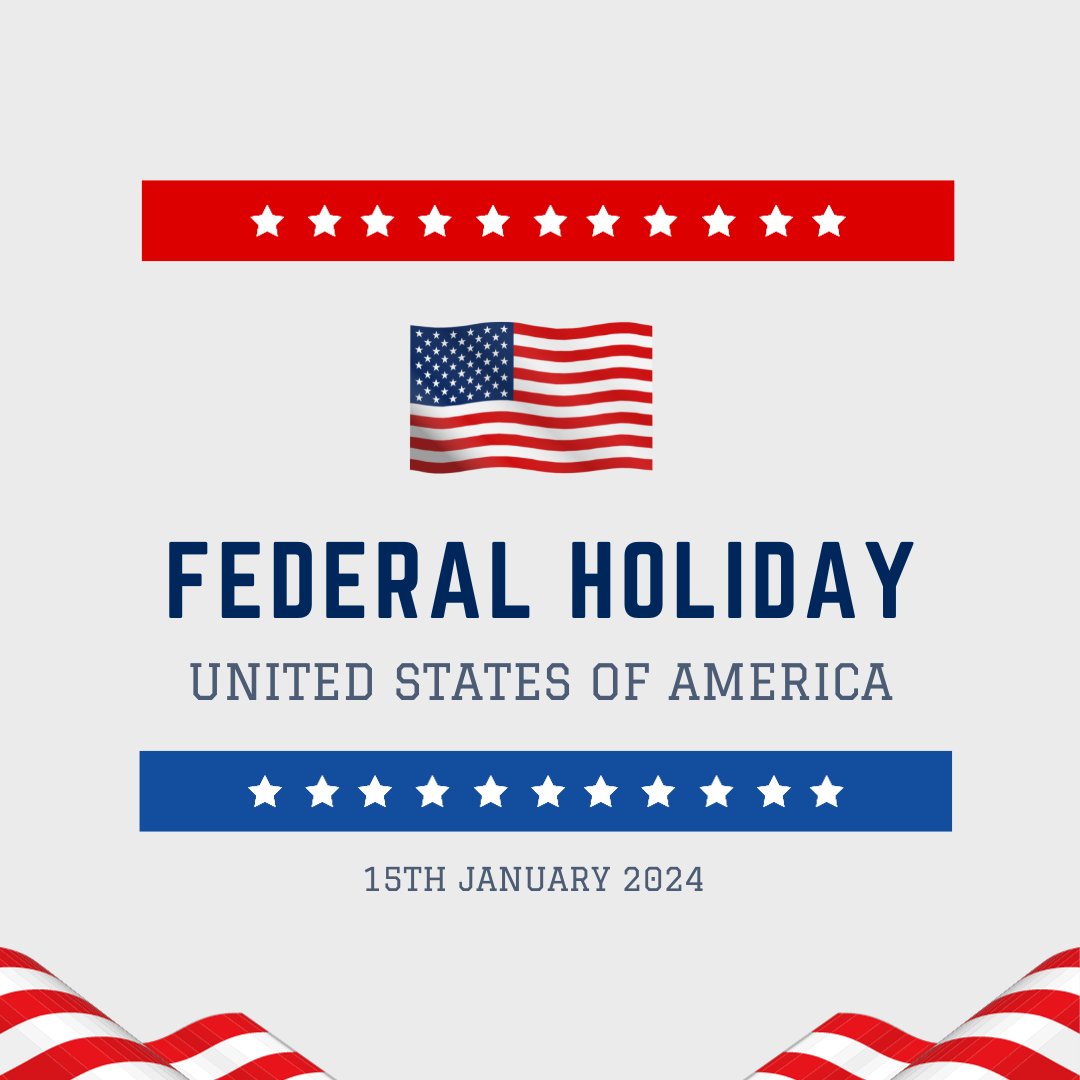 As a reminder and general note, the federal government (including HUD) will be closed this Monday, 01/20/2025, in observance of the Martin Luther King, Jr. Day federal holiday.

Our agency and offices will resume normal business operations on Tuesday, 01/21/2025.