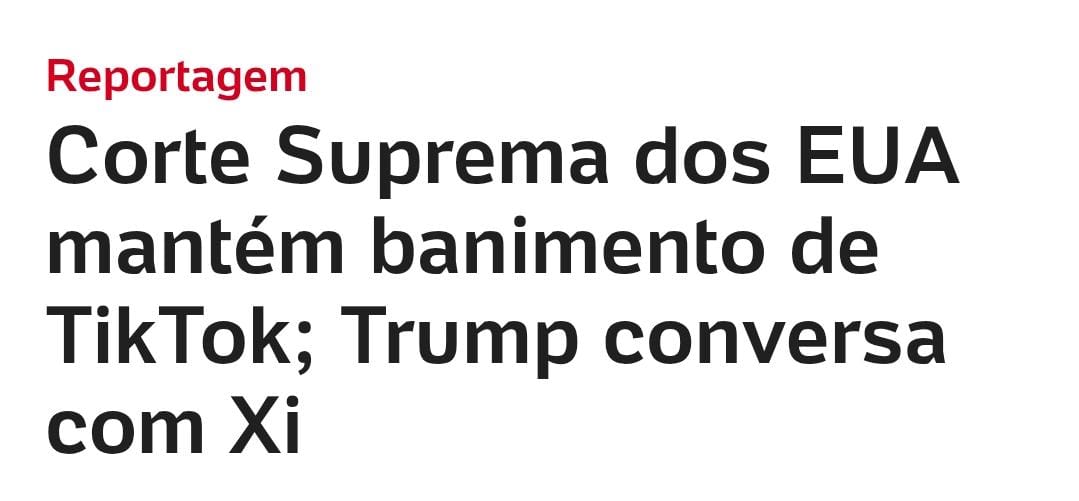 A liberdade dos EUA é assim:

NÃO PODE
Regular Twitter, Facebook e Instagram no Brasil e mundo afora para combater fake news

PODE
Banir o TikTok nos EUA pra evitar concorrência 

🤡🤡🤡