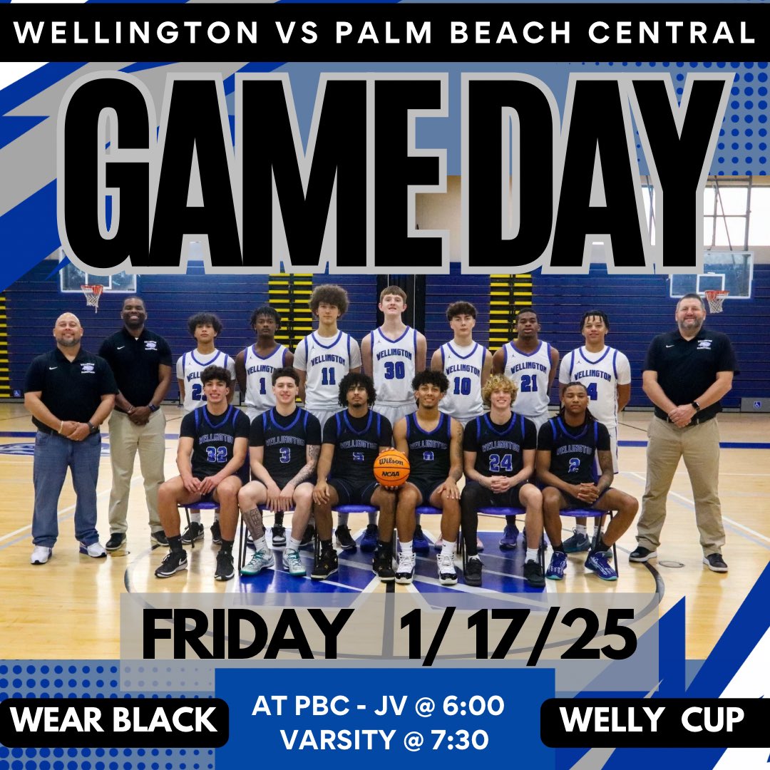 🚨 GAME DAY ALERT! 🚨

<a href="/WellyHSBBall/">Wellington HS BBall</a> 🆚 <a href="/pbcathletics/">Bronco Athletics</a>
🔥 Rivalry Game🔥
Welly (13-4) vs. PBC (13-3)

The only place to be tonight is at this game! Round 2 of this highly competitive matchup! We need all of Welly Nation to pack the house at Palm Beach Central 🏀🔥

🏀 Wellington