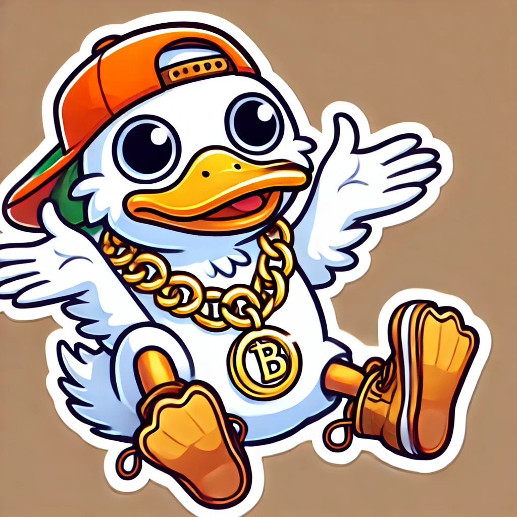 QuackDuck_meme's tweet photo. 💥 Introducing QuackDuck (DUCKO): The quirkiest duck to waddle into the meme coin world! 
🦆With his backward cap, golden chain, and a mischievous smile, Ducko is ready to quack his way to the moon. 🌕
Are you ready to join the flock? #QuackDuck #Quackonomics #MemeCoin https://t.co/mvqEPCCido