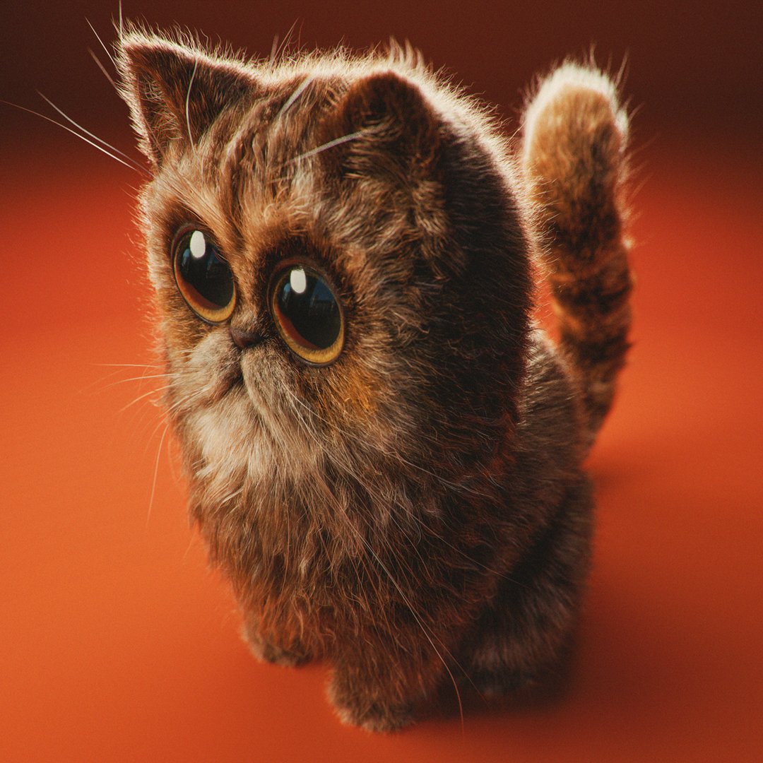 aendom's tweet photo. 🐾✨ Meet Boyo!
A small, furry feline menace. This guy was brought to life using Blender and the Medusa Nodes add-on! HD Images on Artstation!
#b3d #MedusaNodes #SubstancePainter #Photoshop #NVIDIAStudio #Wacom #3DArt #CharacterDesign #FurCreation https://t.co/XKJMZJ82un