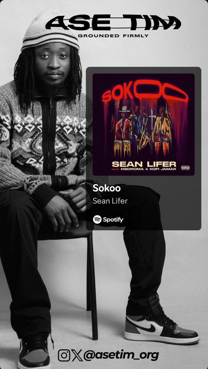 New Single  <a href="/SeanLifer/">Sean Lifer</a> f/ <a href="/KofiJamar/">Kofi Jamar</a> &amp; <a href="/kwamensoroma/">Kwamensoroma</a> - SOKOO 🇬🇭✨
Streaming on all DSPs
ART direction by <a href="/Kofi_money/">Kofi Money</a> cc: <a href="/asetim_org/">ASE TIM</a> © 2025

🔗tiememusicdistro.lnk.to/Sokoo?fbclid=P…