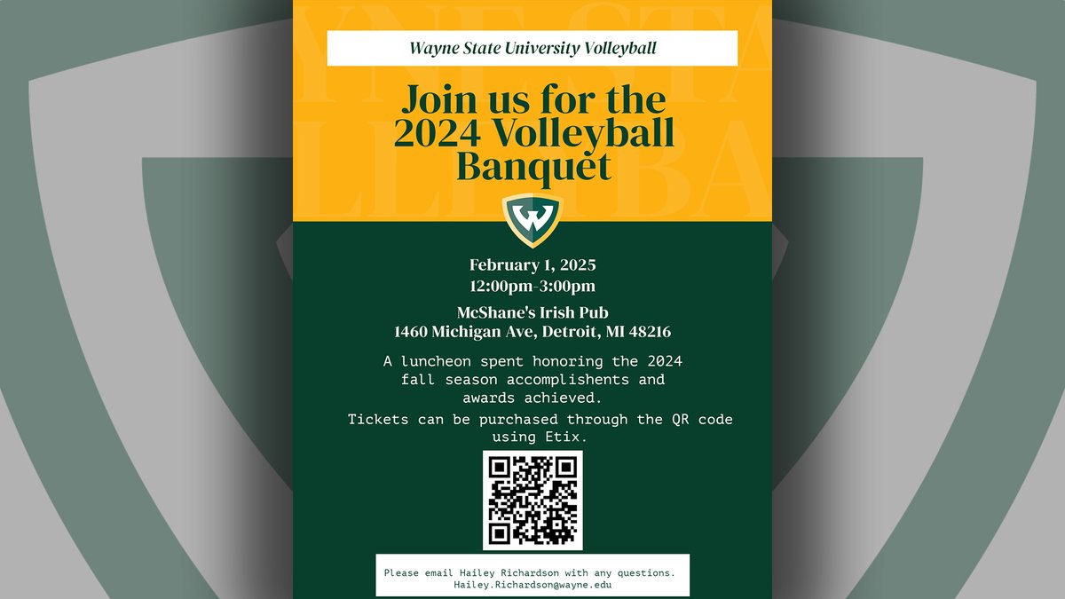 #WarriorVB:  Volleyball Program to Host 2024 Banquet on Feb. 1 at McShane's

tinyurl.com/3tk36yy8

#REPthe313