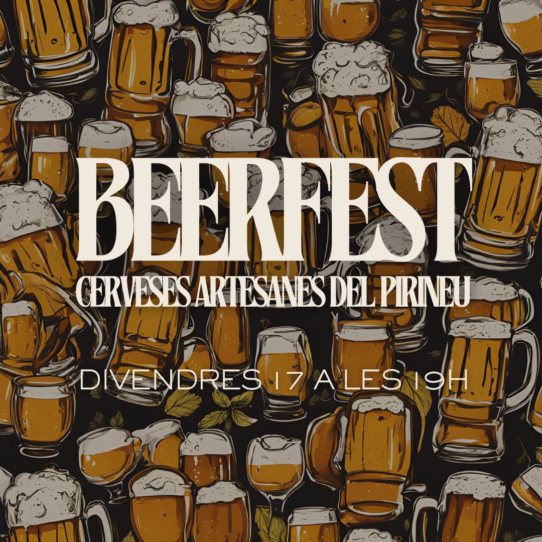 🍺Vine a tastar les cerveses artesanes del Pirineu

Divendres 17 de gener a partir de les 19h.