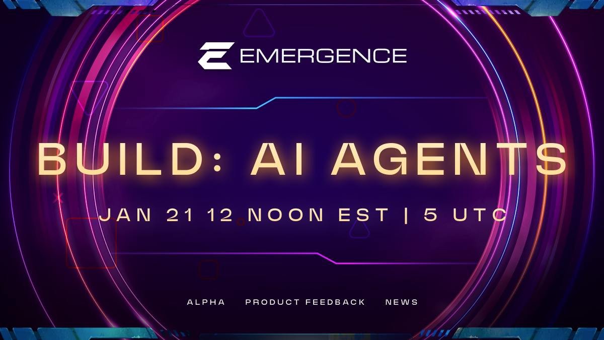 📢 Attention Builders!

LOCK IN: 1/21 - 12PM EST, 5 UTC

AI Agents are everywhere. What's the tech? How does it affect gaming?

Join our Discord series to explore experiments, insights &amp; future plans. Share yours too!

Bonus: Earn EMC by attending, extra for participating!