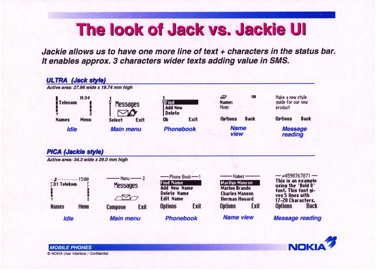 Jack vs Jackie UI 

𝙫𝙞𝙖 Nokia Design Archive