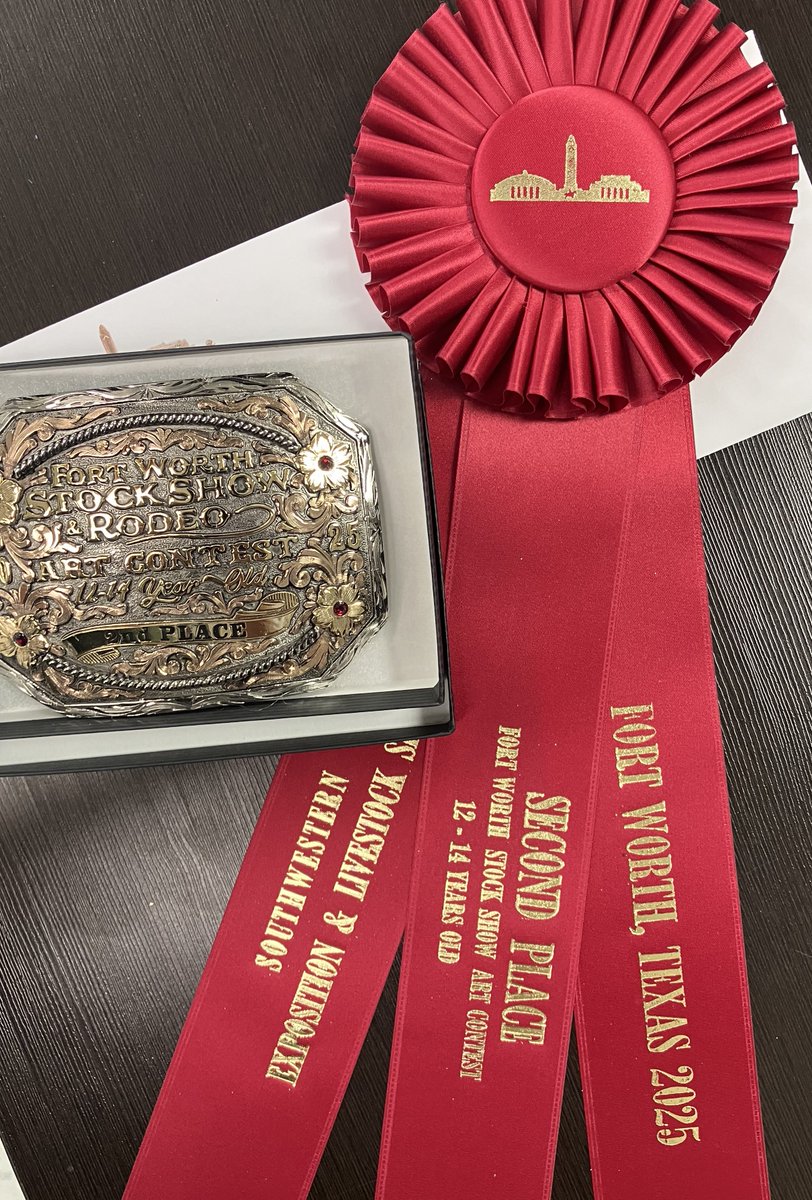 FWSSR celebrates artistic talents from kindergarten to 12th graders from across the Lonestar state. Could not be prouder of winner Rafaella for taking second place in the middle school division out of 462 entries from across Texas. #pantherproud #cfbproud #CFBISD #polkfamily