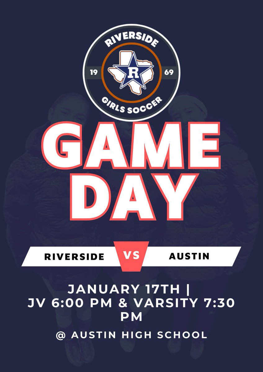 Riverside High School Girls Soccer (@rhs_gsoccer) on Twitter photo 2nd district game
🥅 vs Austin
🏟️ @ Austin High School
⌚6:00 PM & Varsity, 7:30 PM
<a href="/MSanchez14_/">Mario Sanchez</a> <a href="/Reza_RHS/">Reza</a> <a href="/GerardoANorieg1/">Gerardo A. Noriega</a> <a href="/Daniel_Chavez08/">Daniel Chavez</a> <a href="/Riverside_4ever/">Riverside_Rangers</a> 2nd district game
🥅 vs Austin
🏟️ @ Austin High School
⌚6:00 PM & Varsity, 7:30 PM
<a href="/MSanchez14_/">Mario Sanchez</a> <a href="/Reza_RHS/">Reza</a> <a href="/GerardoANorieg1/">Gerardo A. Noriega</a> <a href="/Daniel_Chavez08/">Daniel Chavez</a> <a href="/Riverside_4ever/">Riverside_Rangers</a>