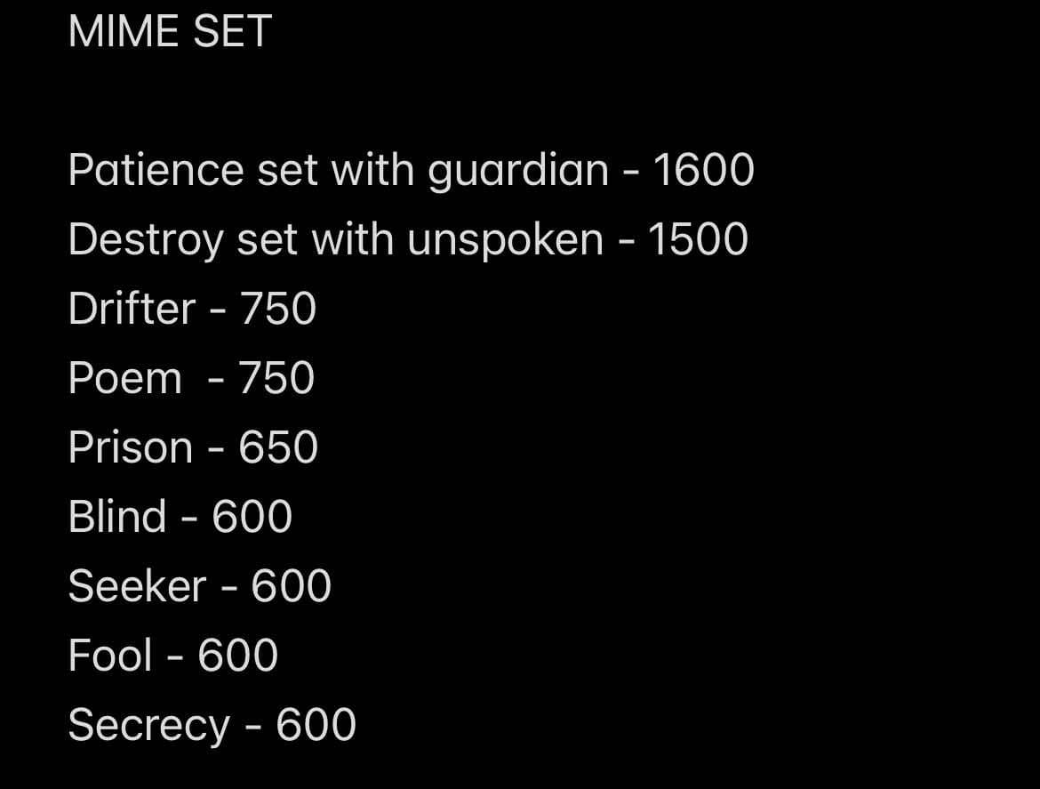 sterilizedtiddy's tweet photo. CROSS POSTED
hello! planning to secure a mime set. will push once may lahat ng figures.

Can steal if taking more
📍manila
mod : jnt / sdd / meet up
mop : gcash

t. wts lfb ph mime hirono patience destroy unspoken guardian drifter poem prison blind seeker fool secrecy https://t.co/8hHsT5bo2G