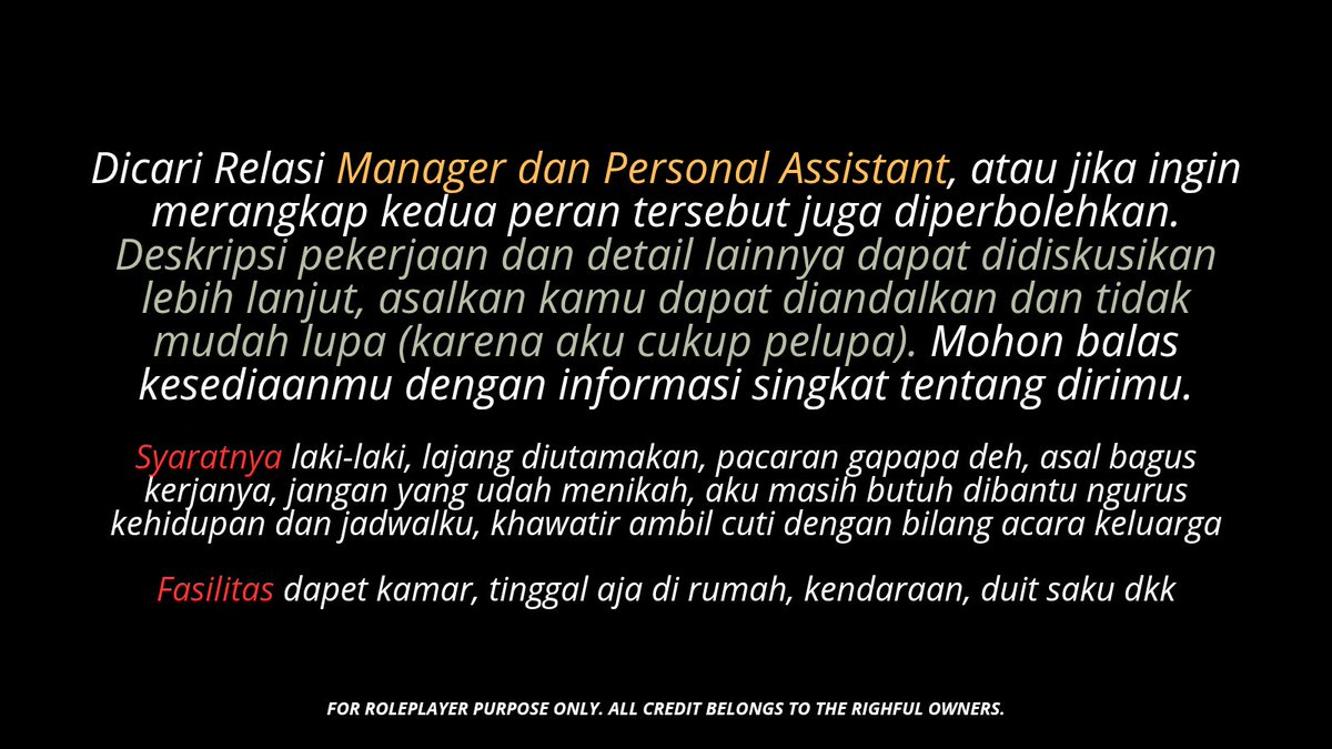 GENGGAMJIWA's tweet image. ㅤ
 ️ ️️

𝙍𝙏'𝙎 𝘼𝙍𝙀 𝙑𝙀𝙍𝙔 𝙈𝙐𝘾𝙃 𝘼𝙋𝙋𝙍𝙀𝘾𝙄𝘼𝙏𝙀𝘿.

Boleh reply atau menghampiri langsung di pesan pribadi ya rekan-rekan. Terima kasih sebelumnya.

 ️️
ㅤ