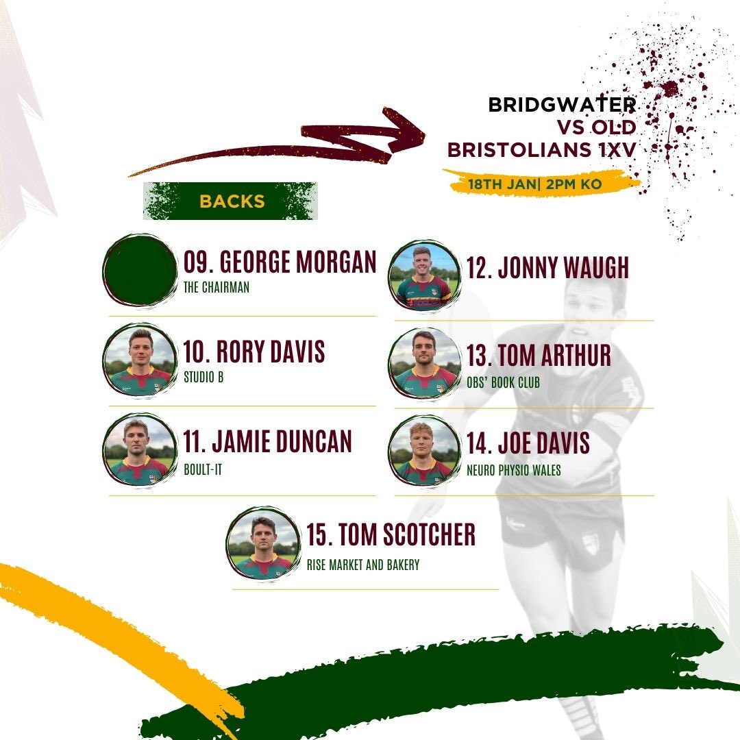 OBsRugby's tweet photo. THE TEAMSHEETS ARE HERE 🔥

🏉 Bridgwater &amp; Albion 
🗓️ Saturday 18th January  
📍 Bridgwater &amp; Albion RFC
⏰ 2pm KO https://t.co/P57EfFrG9t