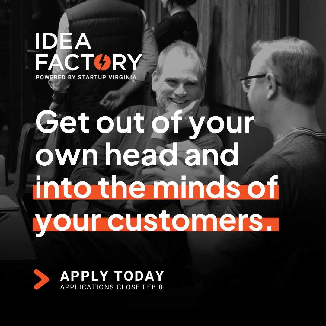 theStartupVA's tweet photo. Before investing time and money into your business, ask yourself: Does your idea solve a problem people care about? 🤔

In Idea Factory, we’ll help you uncover real customer needs through discovery and feedback. Validate or pivot with confidence!

https://t.co/On8lSLIpHd https://t.co/Qjvb4HBJhU