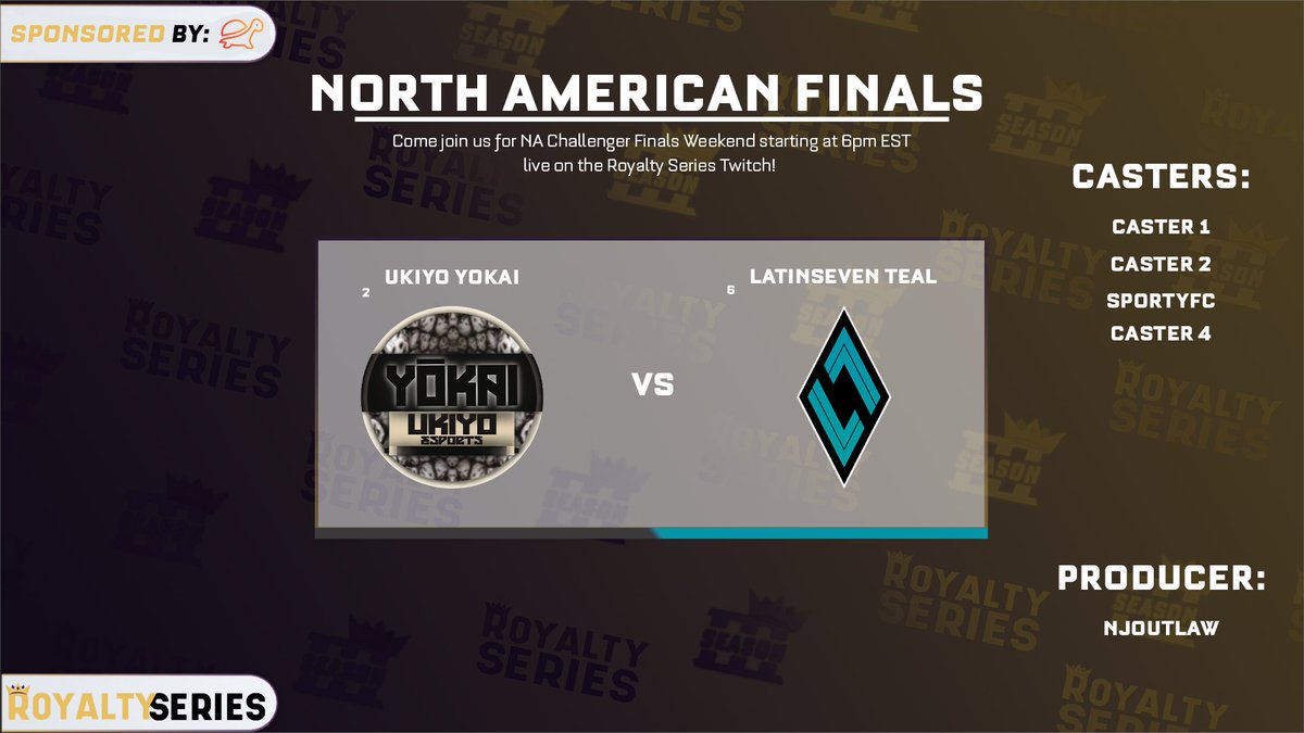 RoyaltySeriesGG's tweet photo. Our first matchup here tonight for the No Boost Specials Challenger 2v2 circuit! 

**WE ARE STILL IN NEED OF 2 CASTERS FOR THIS MATCHUP!!!** 
Please let us know ASAP if you can help out💛💜 https://t.co/Yc3skl70q1