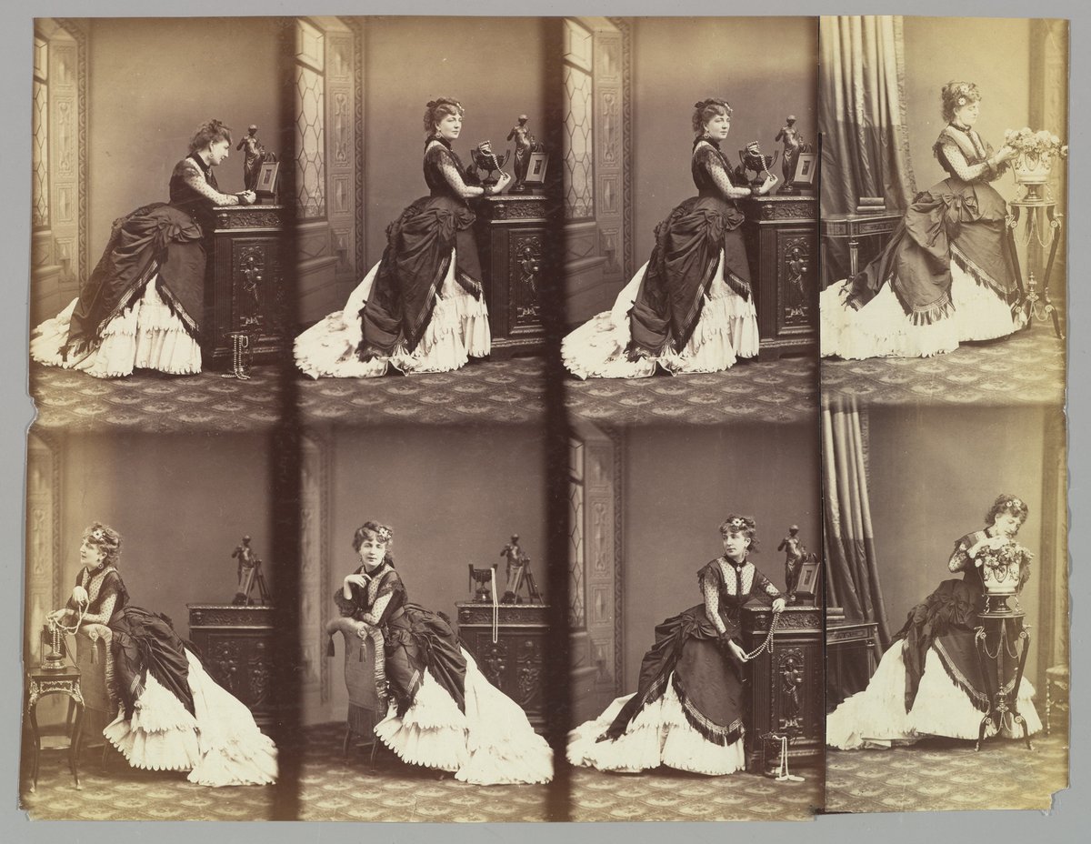 RealPreCinema's tweet photo. 1854
ANDRE ADOLPHE EUGENE DISDERI (1819-1890)
Disderi's Carte-de-Viste system uses between 4 to 36 lenses taking photos on one plate. It was a type of calling card approximately 2.5 by 4.5 inches holding a number of images on the plate. https://t.co/dvTgraZxm0