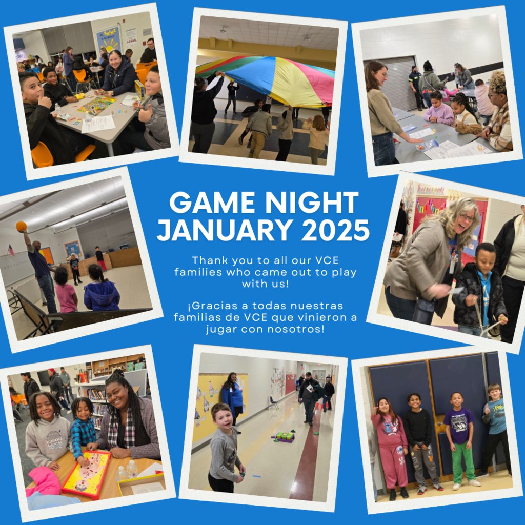 VirginiaCrossEl's tweet photo. We had so much fun at Game Night with the VCE community! Families and staff participated in information sessions, dodgeball, board games, yard games, and more 💙🧡 #CCSShine #VCEPride https://t.co/zUFcVQ03w3